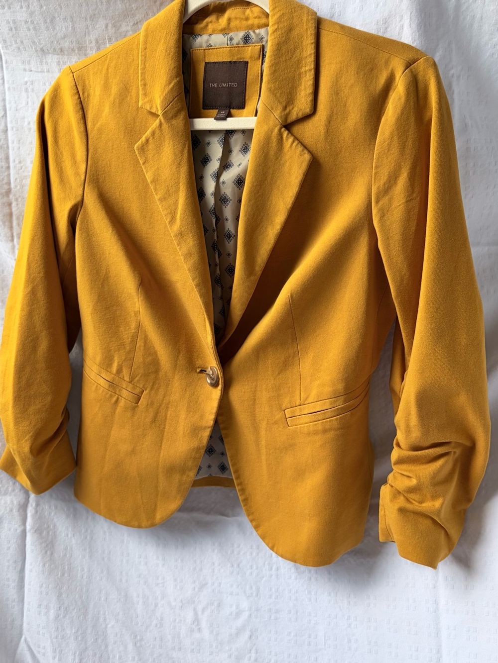 The Limited Mustard Blazer - Single-Button Tailored Jacket